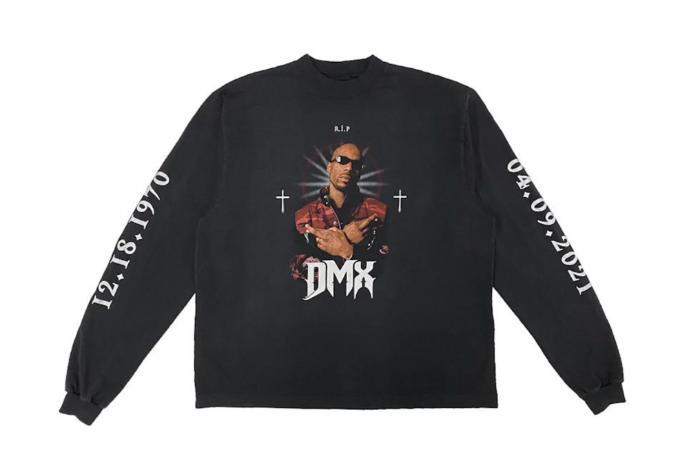 Front of YEEZY and Balenciaga's DMX Tribute shirt 