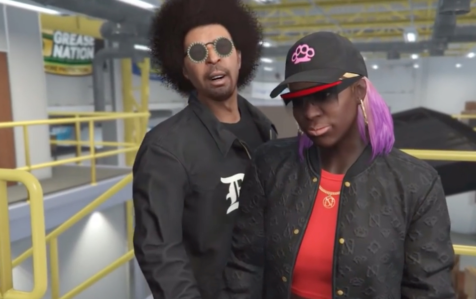 Screenshot of Moodymann in the new Grand Theft Auto Online update, Los Tuners.