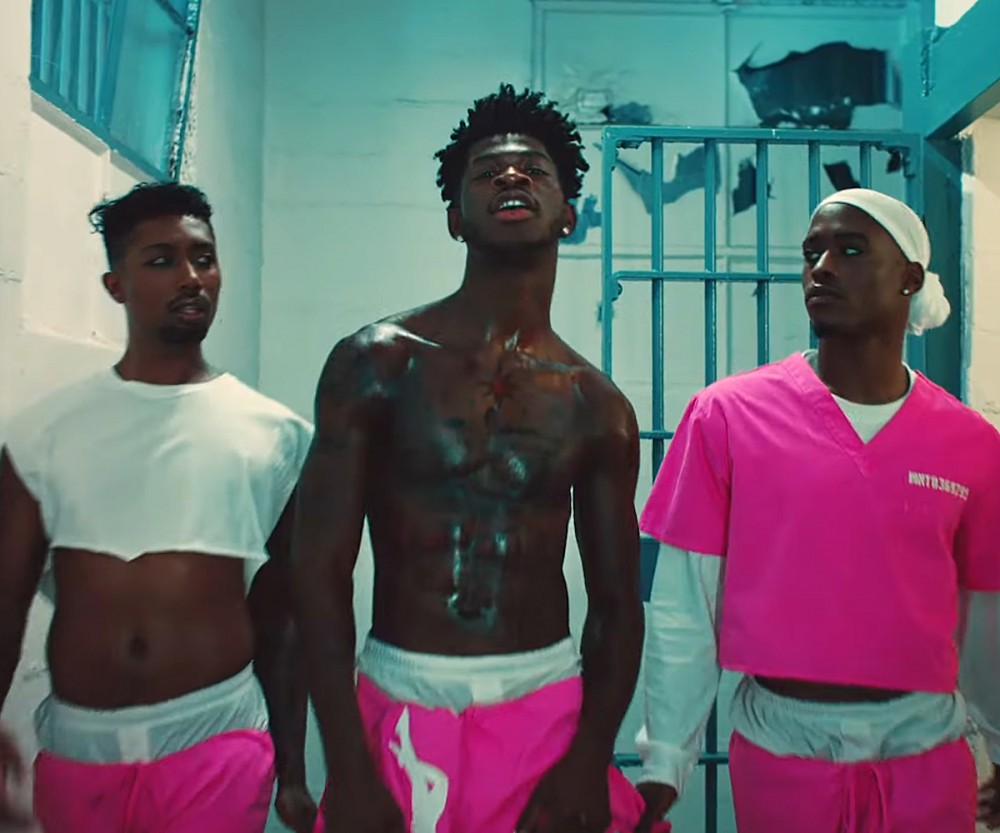 Lil Nas X walking in prison Industry Baby best music videos