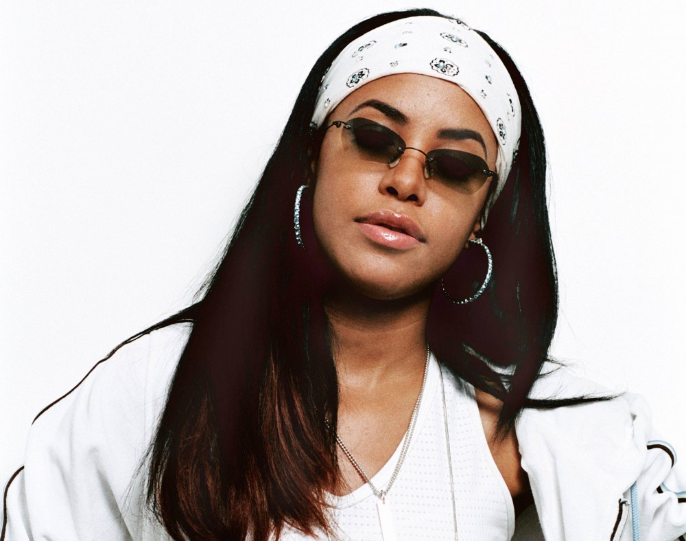Aaliyah white headband sunglasses