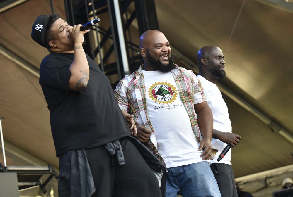 Trugoy, Maseo, and Posdnuos of De La Soul perform during the 2018 Grandoozy Festival at Overland Park Golf Course on September 16, 2018 in Denver, Colorado.