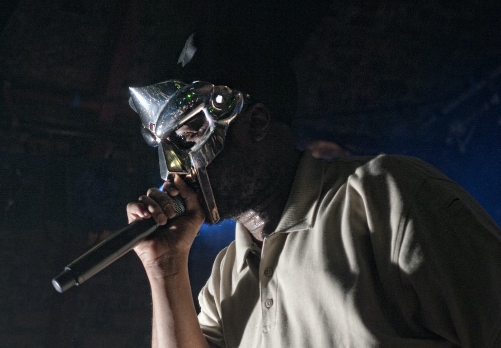 MF DOOM performs on stage at The Arches on November 3, 2011 in Glasgow, United Kingdom.