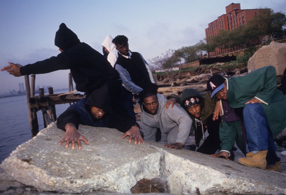 Wu-Tang Clan poses for a portrait on May 8, 1993 on Staten Island in New York City, New York.