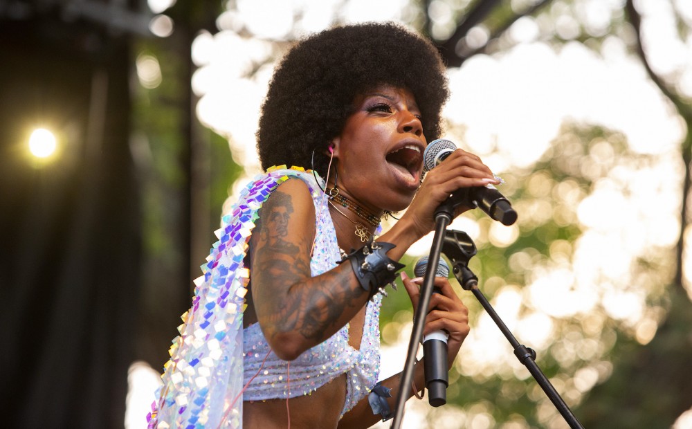 Georgia Anne Muldrow performs during the 2021 Pitchfork Music Festival at Union Park on September 11, 2021 in Chicago, Illinois.